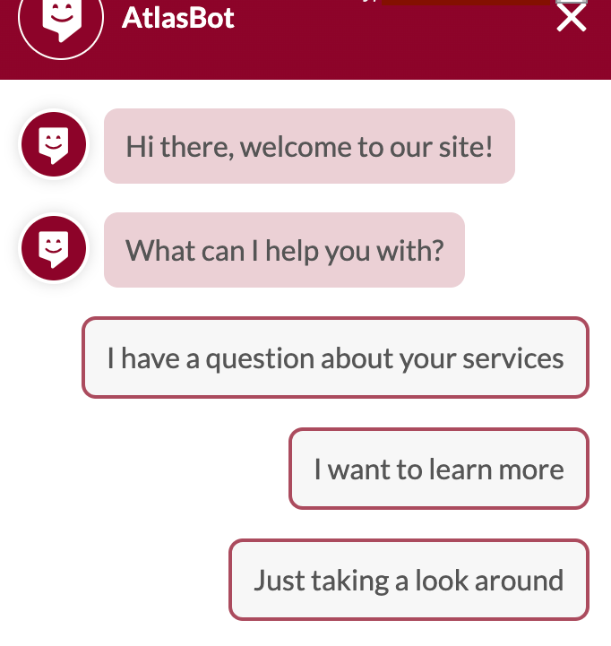 Atlas Marketing chat bot
